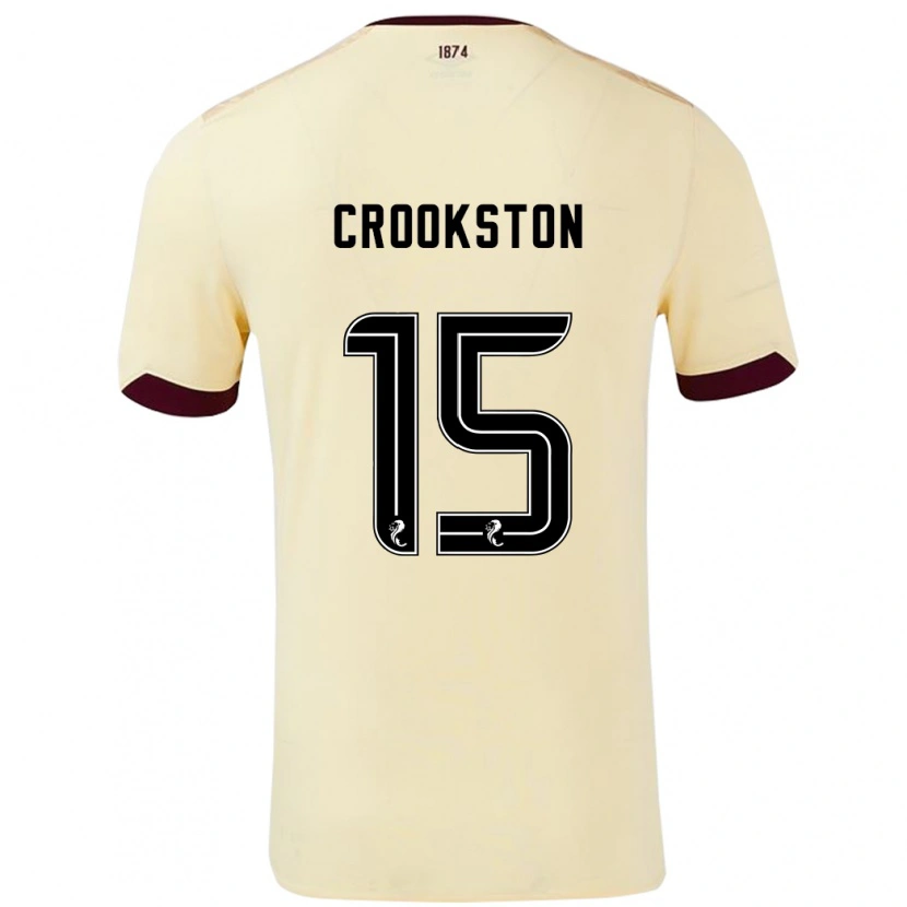 Danxen Dětské Gregor Crookston #15 Burgundsko Krémová Daleko Hráčské Dresy 2024/25 Dres