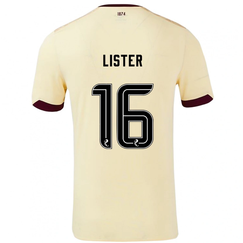 Danxen Dětské Henry Lister #16 Burgundsko Krémová Daleko Hráčské Dresy 2024/25 Dres