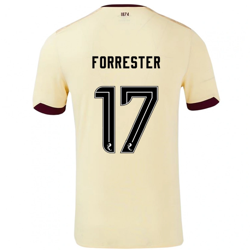 Danxen Dětské Adam Forrester #17 Burgundsko Krémová Daleko Hráčské Dresy 2024/25 Dres