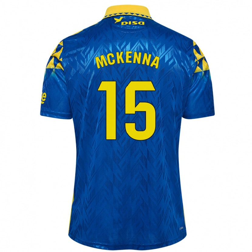 Danxen Dětské Scott Mckenna #15 Modrá Žlutá Daleko Hráčské Dresy 2024/25 Dres