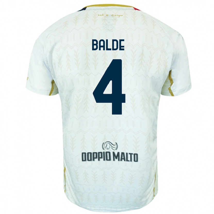 Danxen Dětské Mamadou Balde #4 Bílý Daleko Hráčské Dresy 2024/25 Dres