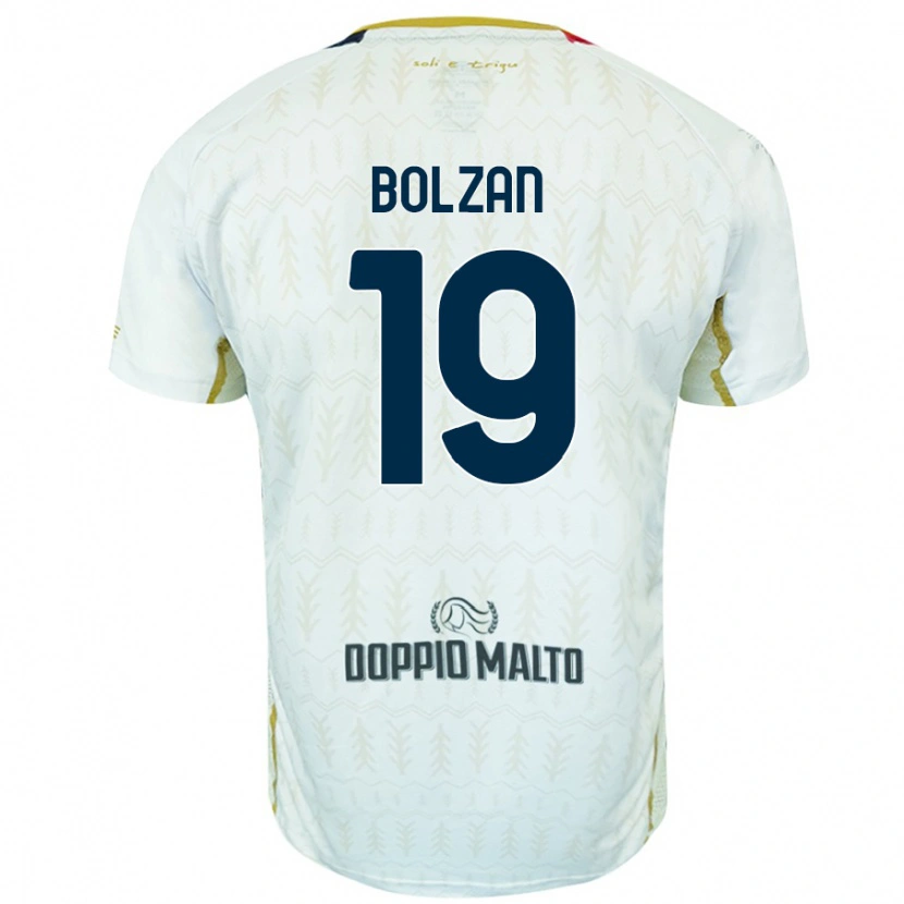 Danxen Dětské Alessandro Bolzan #19 Bílý Daleko Hráčské Dresy 2024/25 Dres