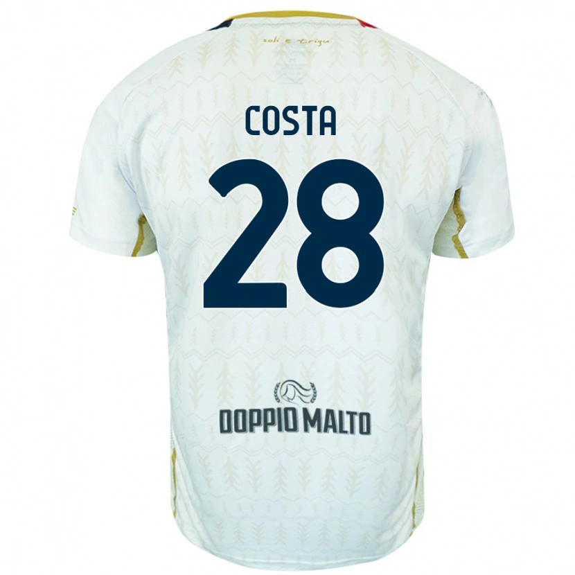 Danxen Dětské Luca Costa #28 Bílý Daleko Hráčské Dresy 2024/25 Dres