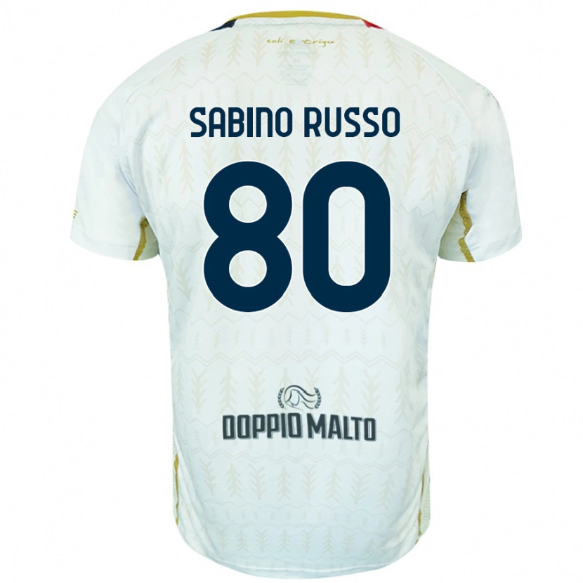 Danxen Dětské Alessandro Sabino Russo #80 Bílý Daleko Hráčské Dresy 2024/25 Dres