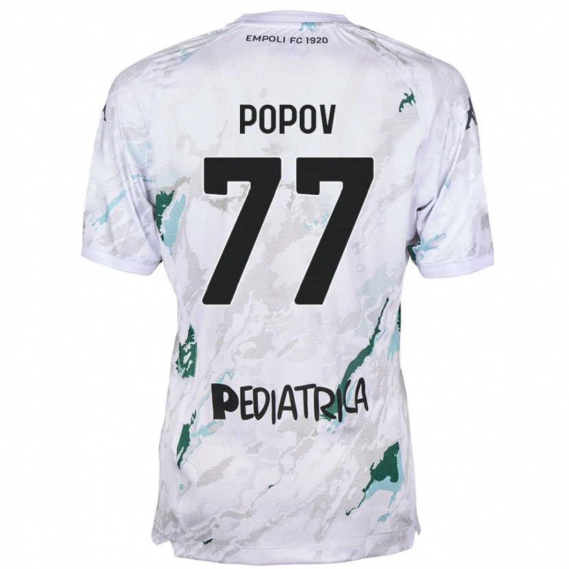 Danxen Dětské Bogdan Popov #77 Šedá Daleko Hráčské Dresy 2024/25 Dres