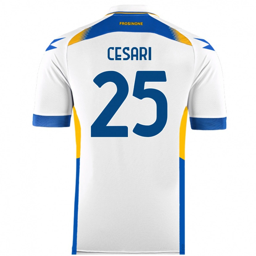 Danxen Dětské Nicolò Cesari #25 Bílý Daleko Hráčské Dresy 2024/25 Dres