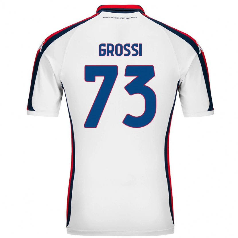 Danxen Dětské Jacopo Grossi #73 Bílý Daleko Hráčské Dresy 2024/25 Dres