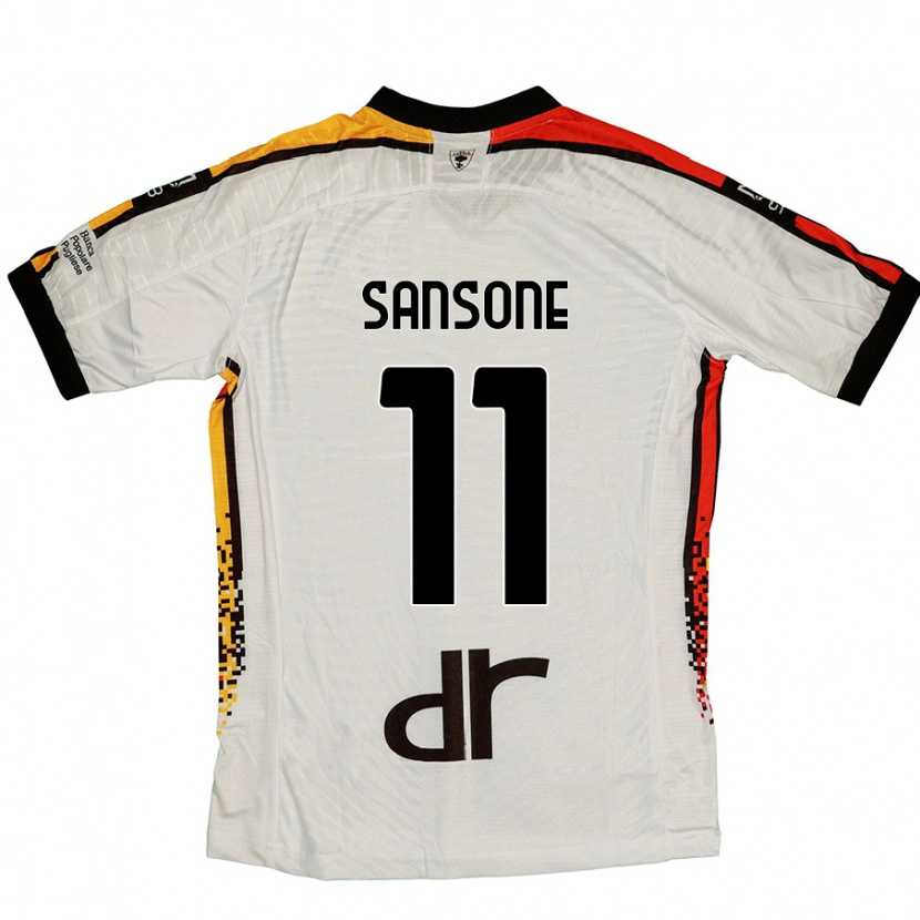 Danxen Dětské Nicola Sansone #11 Bílá Černá Daleko Hráčské Dresy 2024/25 Dres