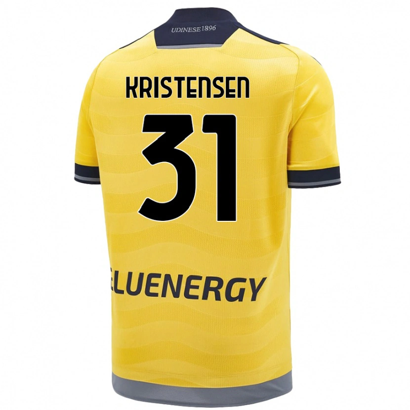 Danxen Dětské Thomas Kristensen #31 Zlatý Daleko Hráčské Dresy 2024/25 Dres