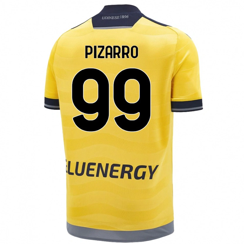 Danxen Dětské Damián Pizarro #99 Zlatý Daleko Hráčské Dresy 2024/25 Dres