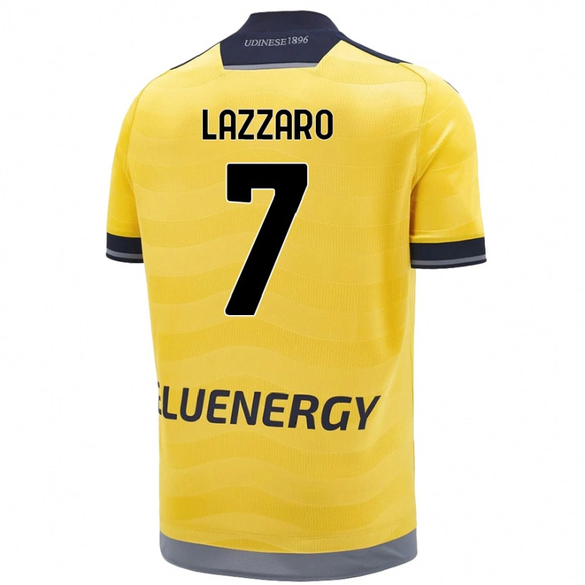 Danxen Dětské Davide Lazzaro #7 Zlatý Daleko Hráčské Dresy 2024/25 Dres