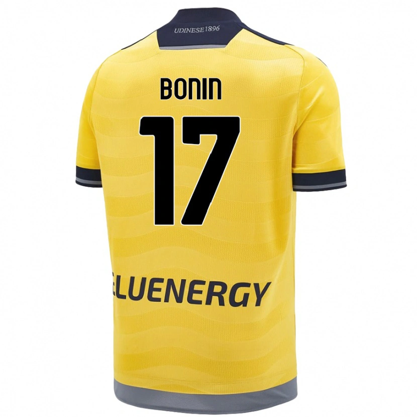 Danxen Dětské Luca Bonin #17 Zlatý Daleko Hráčské Dresy 2024/25 Dres