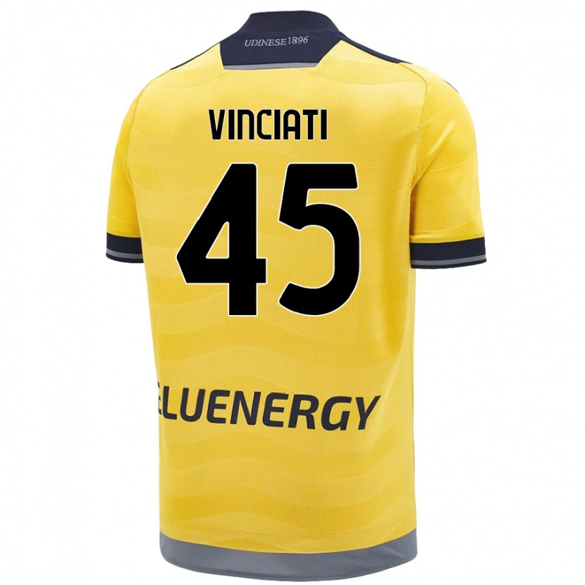 Danxen Dětské Giulio Vinciati #45 Zlatý Daleko Hráčské Dresy 2024/25 Dres