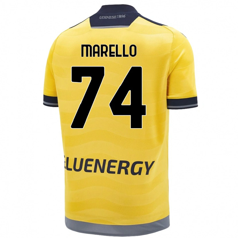 Danxen Dětské Mattia Marello #74 Zlatý Daleko Hráčské Dresy 2024/25 Dres