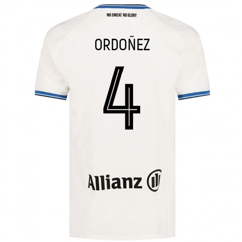 Danxen Dětské Joel Ordóñez #4 Bílý Daleko Hráčské Dresy 2024/25 Dres