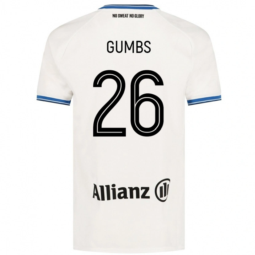 Danxen Dětské Aisse Gumbs #26 Bílý Daleko Hráčské Dresy 2024/25 Dres