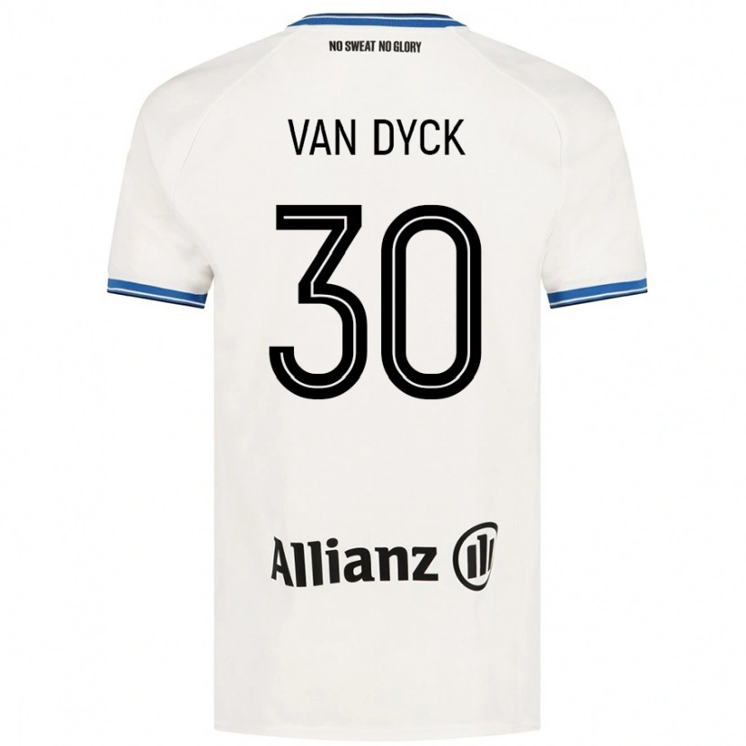 Danxen Dětské Nell Van Dyck #30 Bílý Daleko Hráčské Dresy 2024/25 Dres