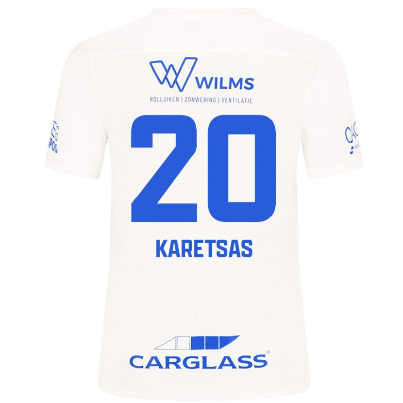 Danxen Dětské Konstantinos Karetsas #20 Bílý Daleko Hráčské Dresy 2024/25 Dres