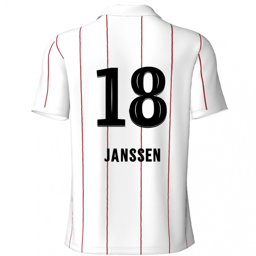 Danxen Dětské Vincent Janssen #18 Bílá Černá Daleko Hráčské Dresy 2024/25 Dres