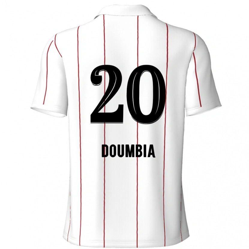 Danxen Dětské Mahamadou Doumbia #20 Bílá Černá Daleko Hráčské Dresy 2024/25 Dres