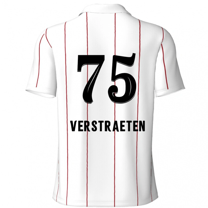 Danxen Dětské Andreas Verstraeten #75 Bílá Černá Daleko Hráčské Dresy 2024/25 Dres