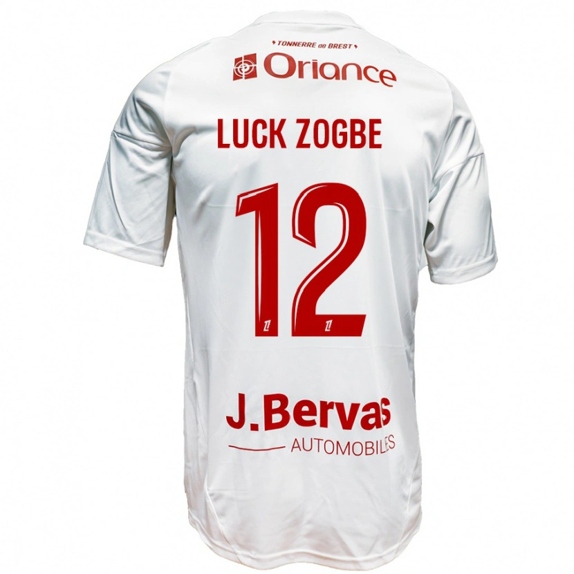 Danxen Dětské Luck Zogbé #12 Bílá Červená Daleko Hráčské Dresy 2024/25 Dres