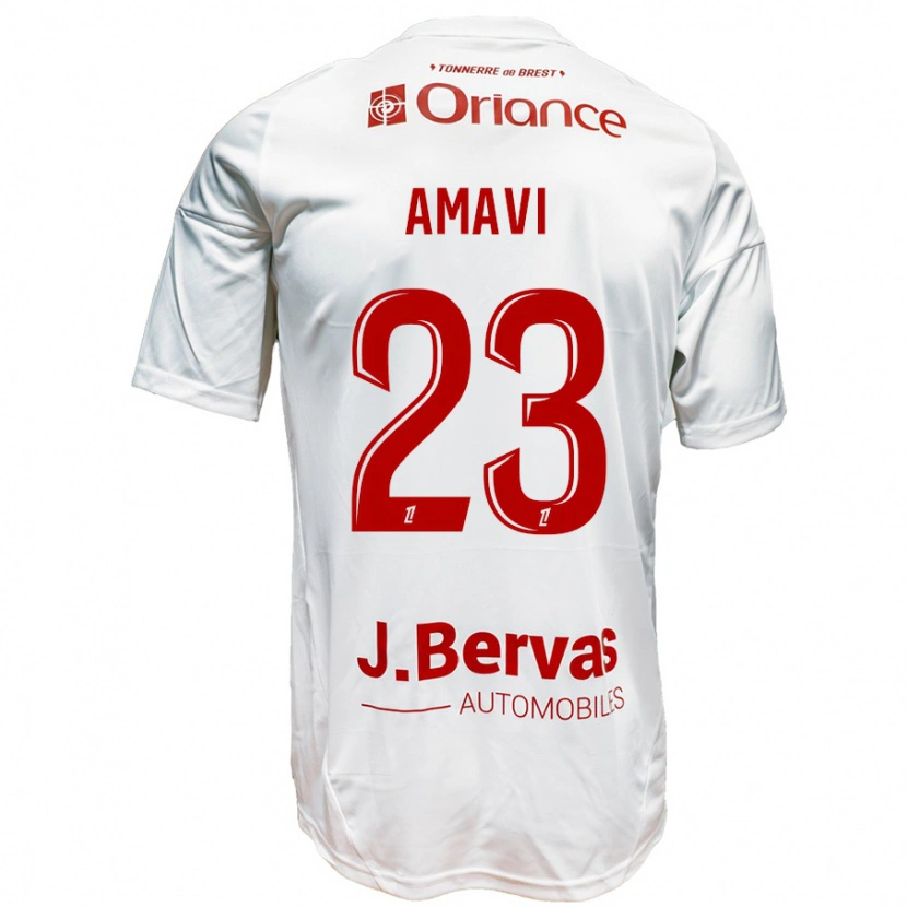 Danxen Dětské Jordan Amavi #23 Bílá Červená Daleko Hráčské Dresy 2024/25 Dres