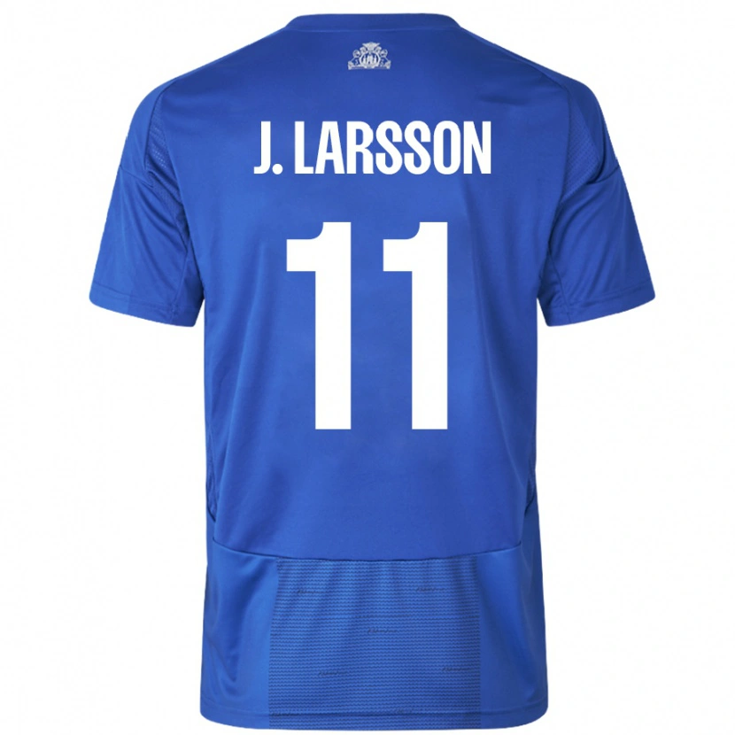 Danxen Dětské Jordan Larsson #11 Bílá Modrá Daleko Hráčské Dresy 2024/25 Dres