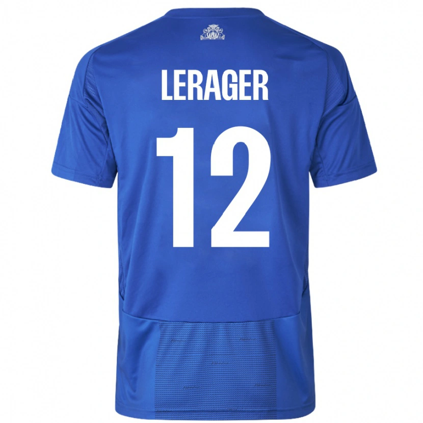 Danxen Dětské Lukas Lerager #12 Bílá Modrá Daleko Hráčské Dresy 2024/25 Dres