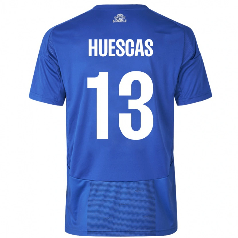 Danxen Dětské Rodrigo Huescas #13 Bílá Modrá Daleko Hráčské Dresy 2024/25 Dres