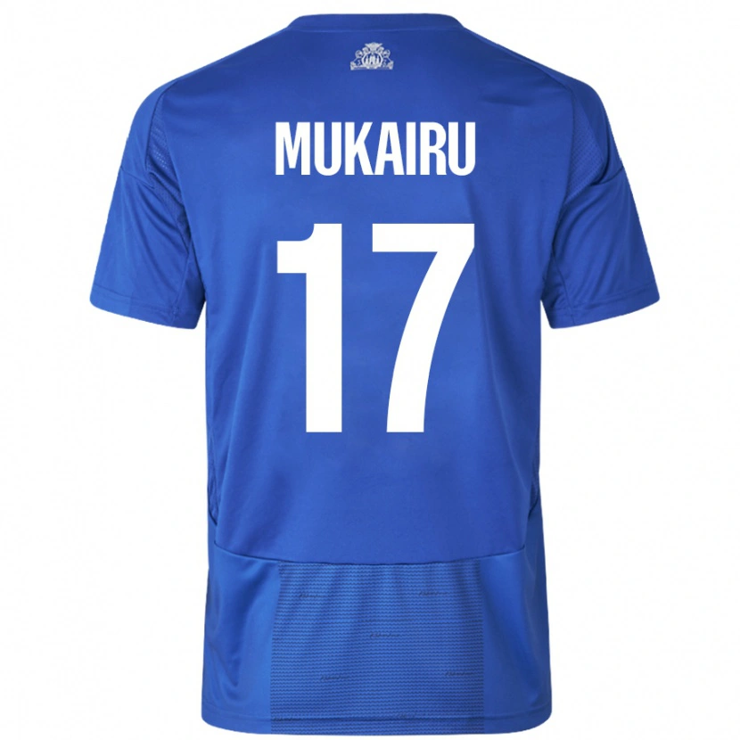 Danxen Dětské Paul Mukairu #17 Bílá Modrá Daleko Hráčské Dresy 2024/25 Dres