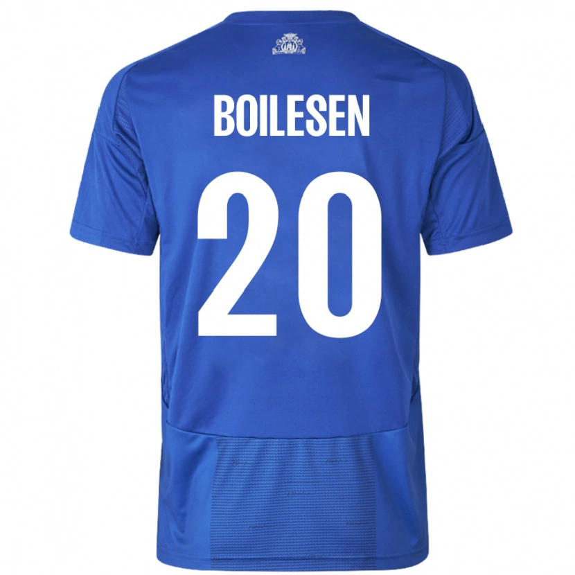 Danxen Dětské Nicolai Boilesen #20 Bílá Modrá Daleko Hráčské Dresy 2024/25 Dres