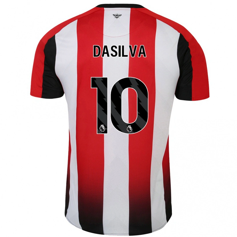 Danxen Pánské Josh Dasilva #10 Červená Bílá Domů Hráčské Dresy 2024/25 Dres