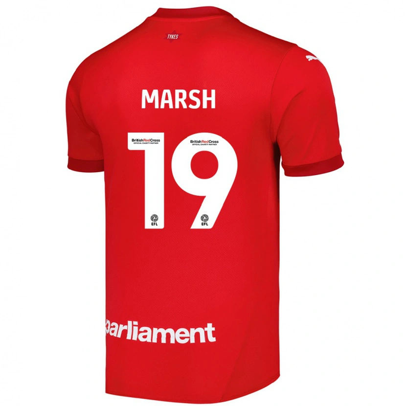 Danxen Pánské Aiden Marsh #19 Červený Domů Hráčské Dresy 2024/25 Dres