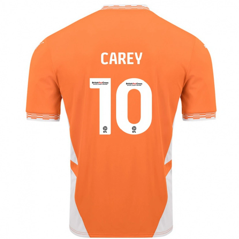 Danxen Pánské Sonny Carey #10 Oranžová Bílá Domů Hráčské Dresy 2024/25 Dres