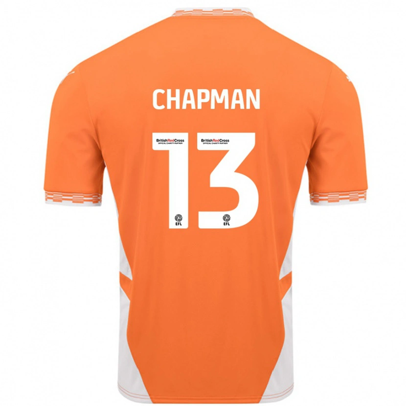 Danxen Pánské Mackenzie Chapman #13 Oranžová Bílá Domů Hráčské Dresy 2024/25 Dres