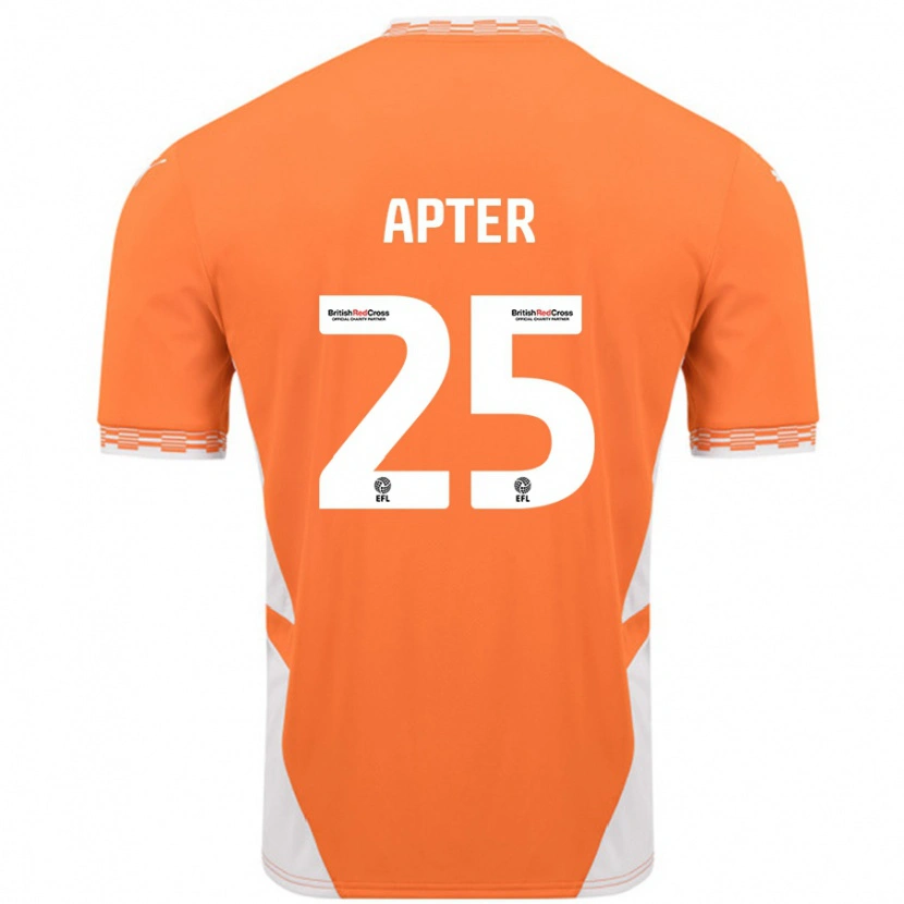 Danxen Pánské Rob Apter #25 Oranžová Bílá Domů Hráčské Dresy 2024/25 Dres