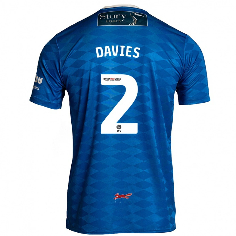 Danxen Pánské Archie Davies #2 Modrý Domů Hráčské Dresy 2024/25 Dres