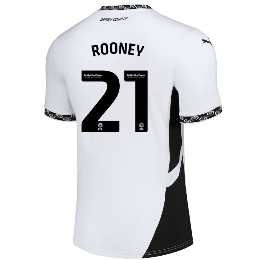 Danxen Pánské Jake Rooney #21 Bílá Černá Domů Hráčské Dresy 2024/25 Dres