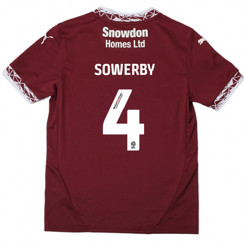 Danxen Pánské Jack Sowerby #4 Burgundské Domů Hráčské Dresy 2024/25 Dres