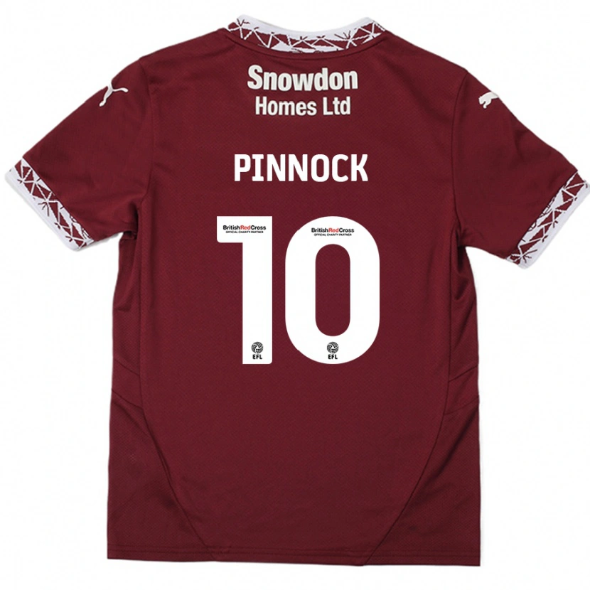 Danxen Pánské Mitch Pinnock #10 Burgundské Domů Hráčské Dresy 2024/25 Dres