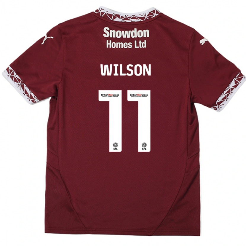 Danxen Pánské James Wilson #11 Burgundské Domů Hráčské Dresy 2024/25 Dres