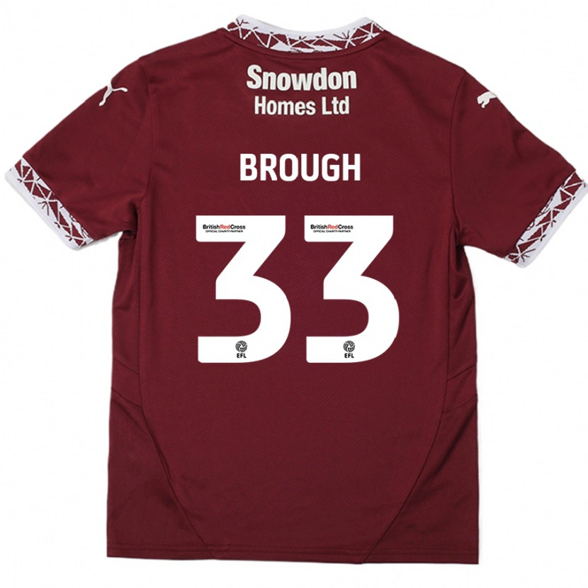 Danxen Pánské Patrick Brough #33 Burgundské Domů Hráčské Dresy 2024/25 Dres