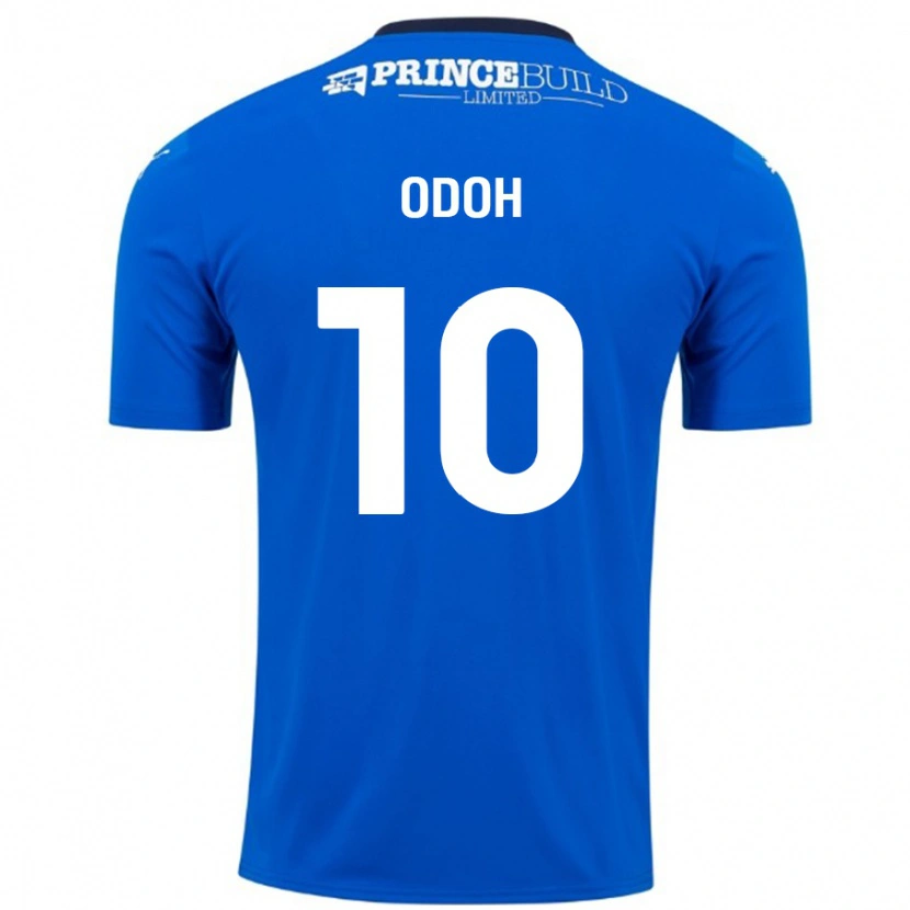 Danxen Pánské Abraham Odoh #10 Modrá Bílá Domů Hráčské Dresy 2024/25 Dres