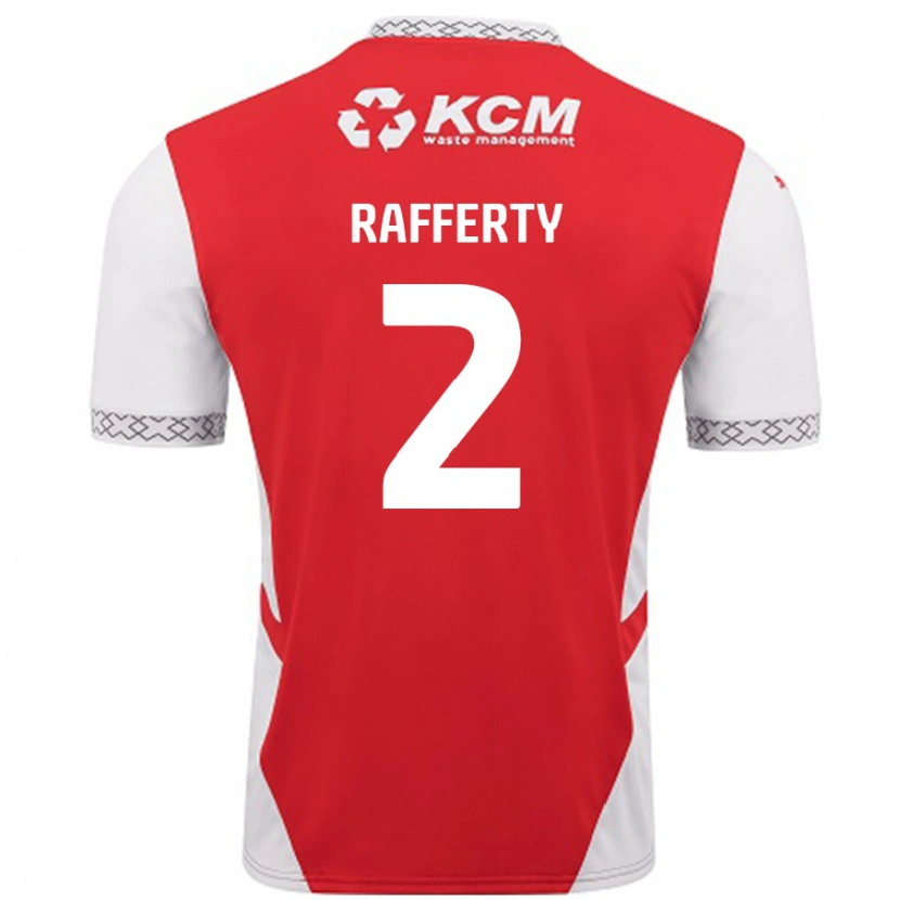 Danxen Pánské Joe Rafferty #2 Červená Bílá Domů Hráčské Dresy 2024/25 Dres