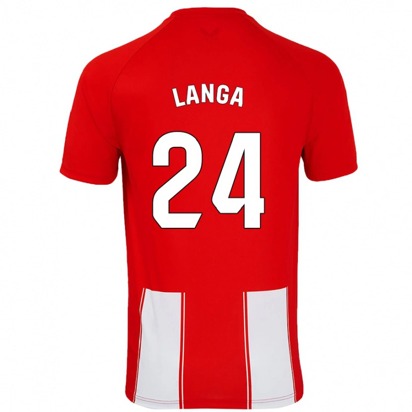 Danxen Pánské Bruno Langa #24 Červená Bílá Domů Hráčské Dresy 2024/25 Dres