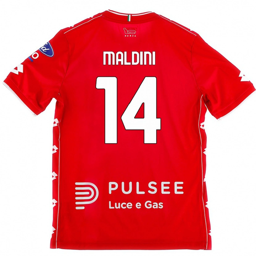 Danxen Pánské Daniel Maldini #14 Červená Bílá Domů Hráčské Dresy 2024/25 Dres