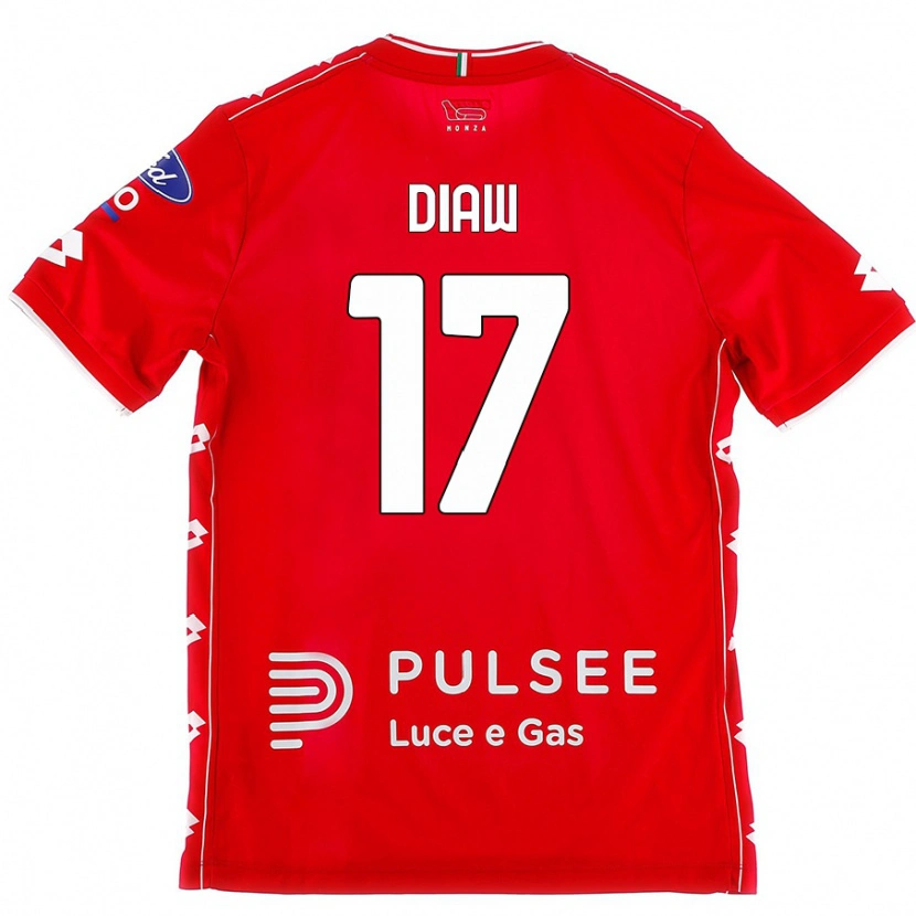 Danxen Pánské Davide Diaw #17 Červená Bílá Domů Hráčské Dresy 2024/25 Dres