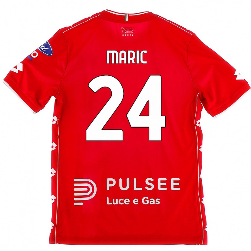 Danxen Pánské Mirko Maric #24 Červená Bílá Domů Hráčské Dresy 2024/25 Dres