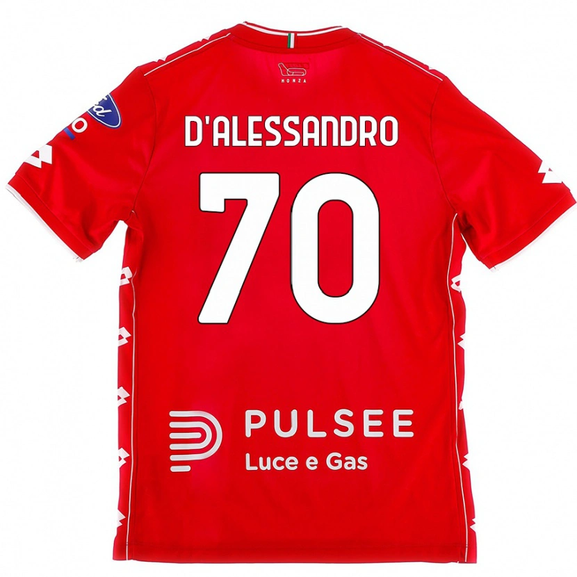 Danxen Pánské Marco D'alessandro #70 Červená Bílá Domů Hráčské Dresy 2024/25 Dres